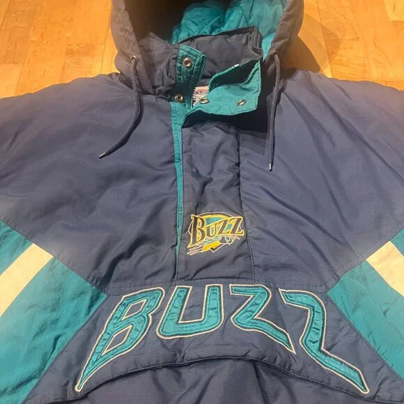 Vintage 90s Salt Lake Buzz Triple-A Starter Pull Over Jacket Coat - GUC - Medium - Picture 2 of 13